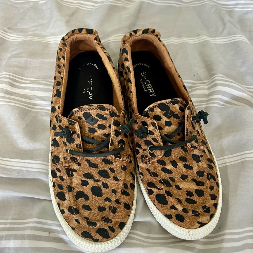 Sperry Leopard Print Sneakers